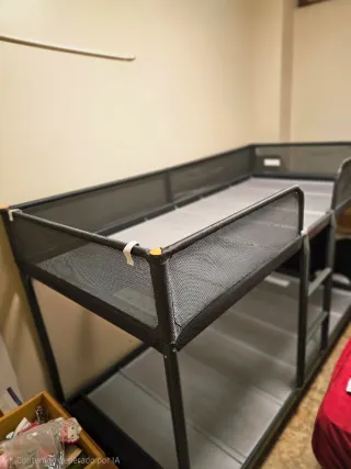 Letto a castello IKEA TUFFING in metallo grigio scuro