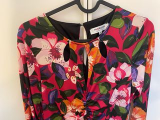 Vestido largo floral MORGAN fruncido