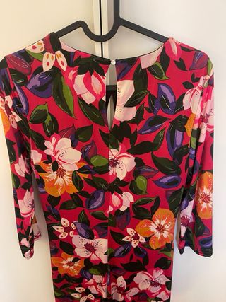 Vestido largo floral MORGAN fruncido