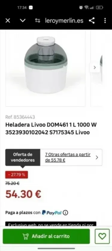 Maquina de Hielo Heladera Livoo