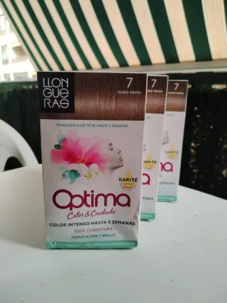 Llongueras Optima Tinte Rubio Medio 7 tres cajas
