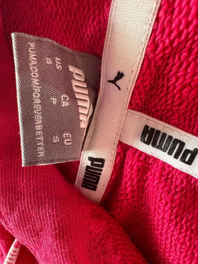 Sudadera Puma Rosa Talla S Logo Grande