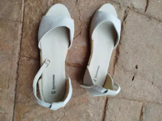 Sandalias esparto beige talla 41