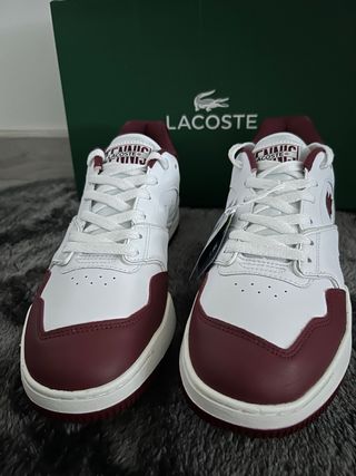 Zapatillas Lacoste Lineshot Blancas y Rojas