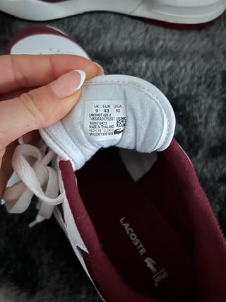 Zapatillas Lacoste Lineshot Blancas y Rojas
