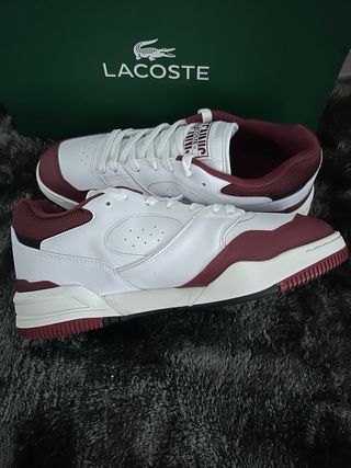 Zapatillas Lacoste Lineshot Blancas y Rojas
