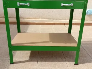 MUEBLE TALLER METÁLICO CON LEJAS,PANEL Y CAJÓN 