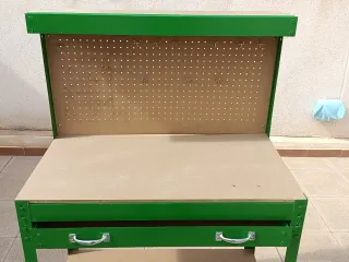 MUEBLE TALLER METÁLICO CON LEJAS,PANEL Y CAJÓN 