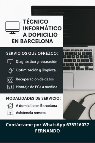 Mantenimiento informático empresas/particulares