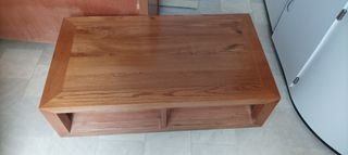 Mesa TV Madera Maciza 2 Cajones