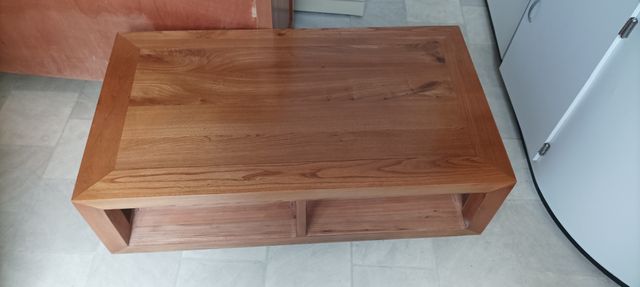 Mesa TV Madera Maciza 2 Cajones