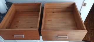 Mesa TV Madera Maciza 2 Cajones