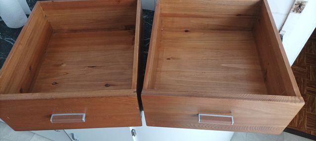 Mesa TV Madera Maciza 2 Cajones