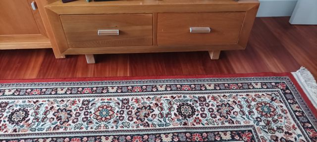 Mesa TV Madera Maciza 2 Cajones