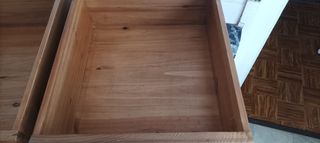 Mesa TV Madera Maciza 2 Cajones