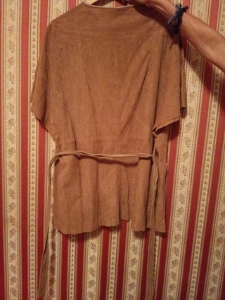 Chaqueta marrón de ante