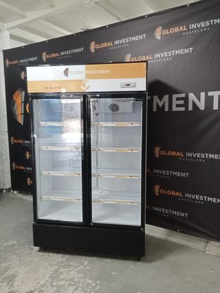 Nevera expositora doble puerta