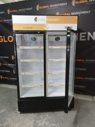Nevera expositora doble puerta
