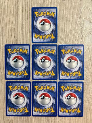 7 Carte Pokémon Set Fossil Prima Edizione