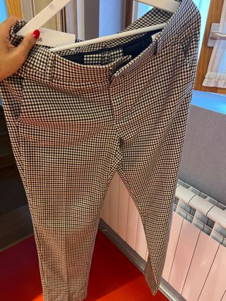 Pantalón cuadros blanco y negro talla M