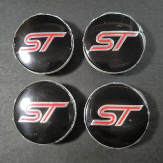 TAPABUJES FORD ST 54mm ROJO - EMBLEMA LLANTAS FORD