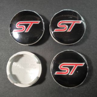 TAPABUJES FORD ST 54mm ROJO - EMBLEMA LLANTAS FORD