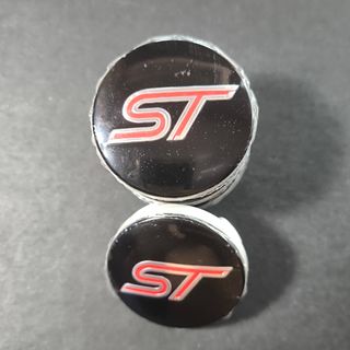 TAPABUJES FORD ST 54mm ROJO - EMBLEMA LLANTAS FORD