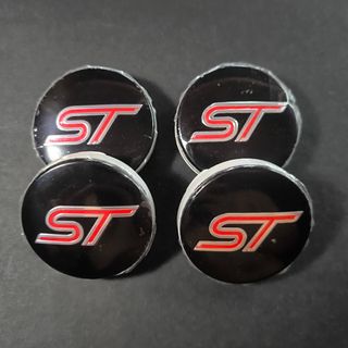 TAPABUJES FORD ST 54mm ROJO - EMBLEMA LLANTAS FORD