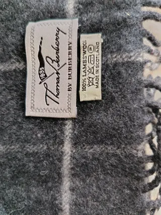 Bufanda Burberry Hombre Cuadros negro y Blanco