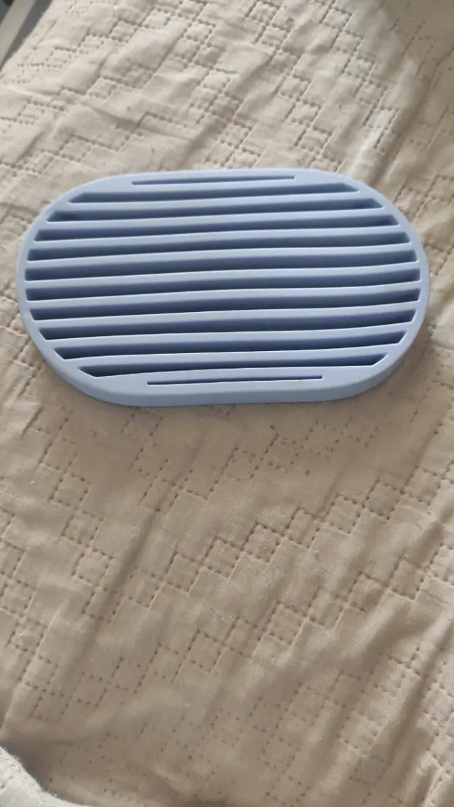 Portasapone in silicone blu