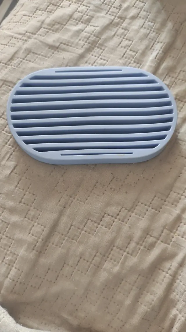 Portasapone in silicone blu