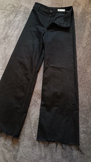 Pantalón Ancho 'Palazzo' Negro ZARA