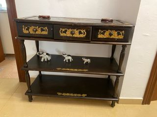 Mueble de entrada madera con cajones