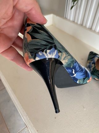 Zapatos de salón Buonarroti florales talla 40