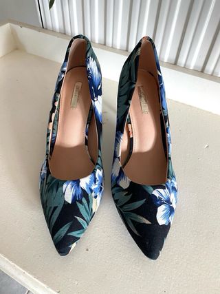 Zapatos de salón Buonarroti florales talla 40