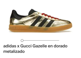 Adidas x Gucci Gazelle Dorado Metalizado