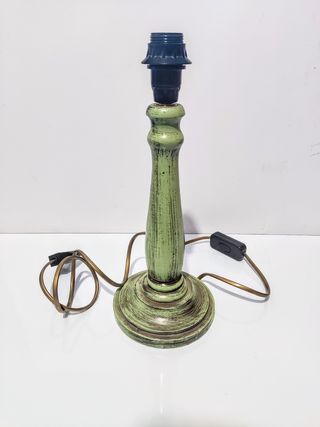 Lampara Base Verde Vintage Provenzal