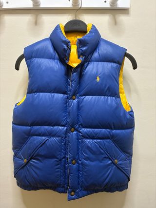Chaleco reversible Ralph Lauren azul y amarillo