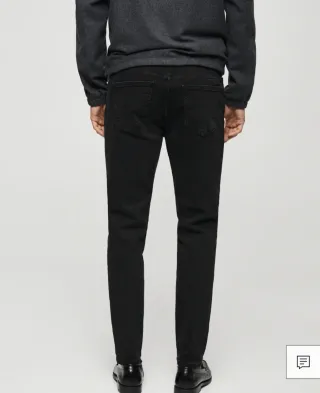 Pantalón Vaquero Negro Mango