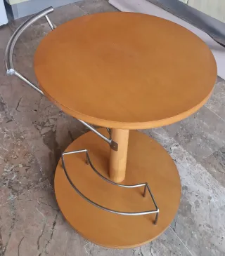 Mesa redonda madera y metal