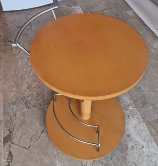 Mesa redonda madera y metal