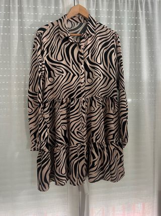 Vestido estampado cebra talla única