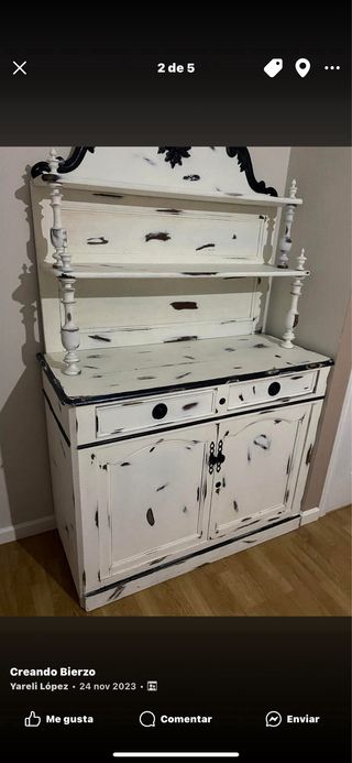 Aparador vintage restaurato a mano - Pezzo unico