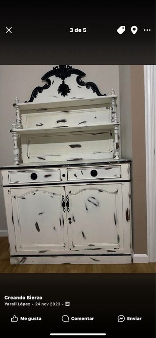 Aparador vintage restaurato a mano - Pezzo unico