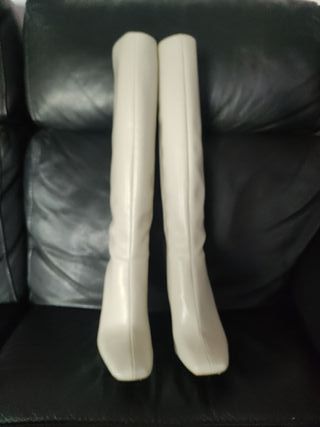 Botas altas Zara blancas