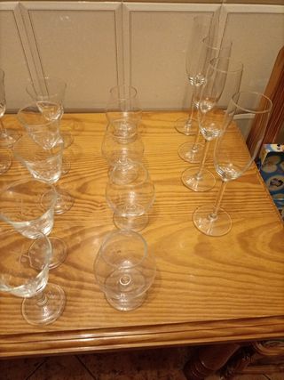 Copas de cristal elegante