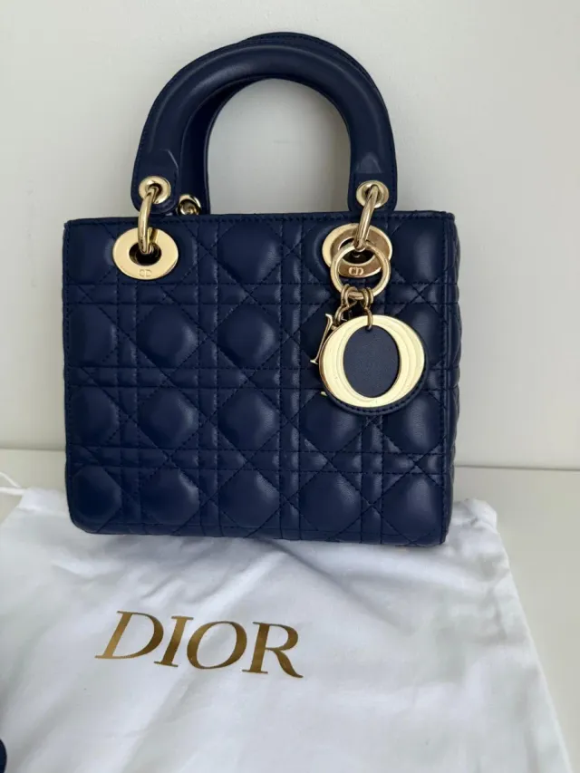 Bolso Dior Azul y Dorado