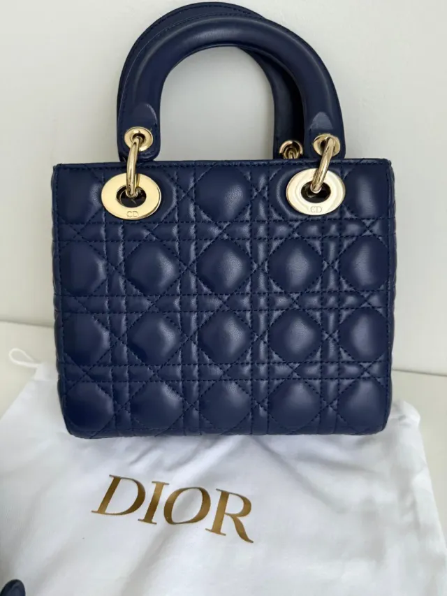 Bolso Dior Azul y Dorado