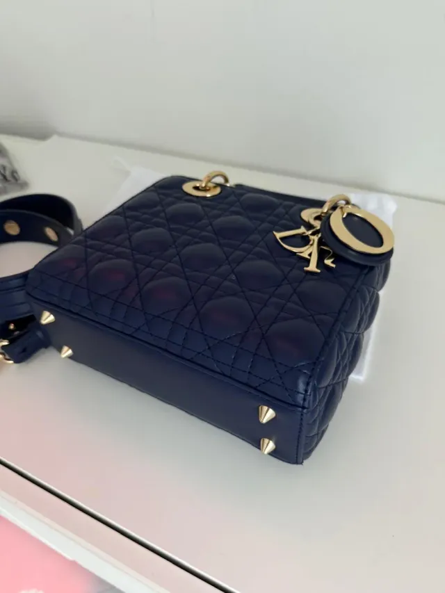 Bolso Dior Azul y Dorado