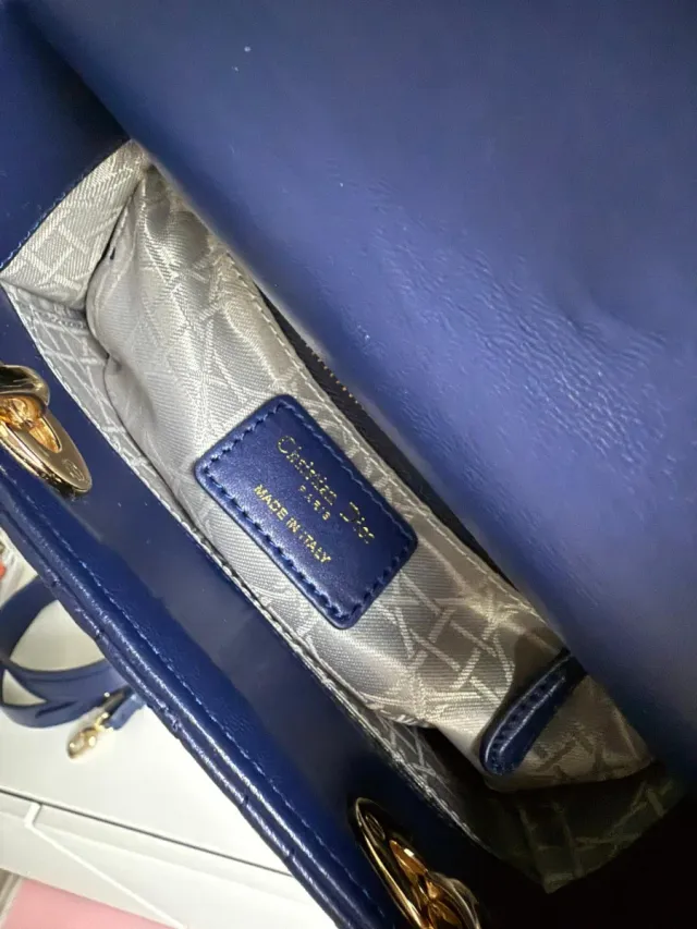 Bolso Dior Azul y Dorado